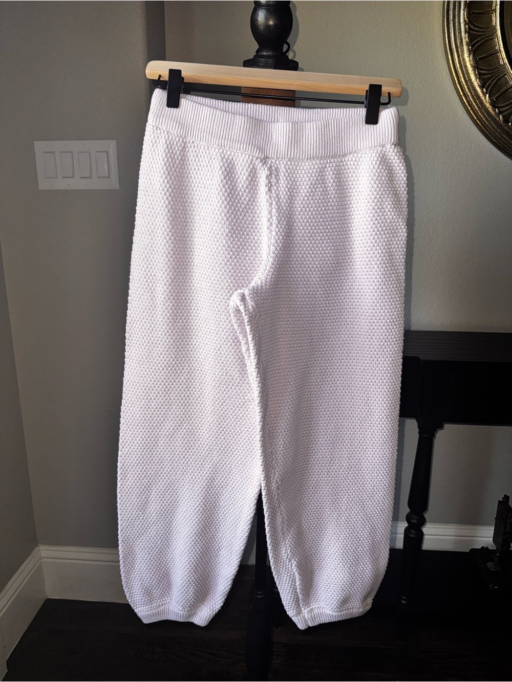 FP Beach Cotton Waffle Knit Lounge Jogger Pants Lavender XS Cozy Balloon Leg